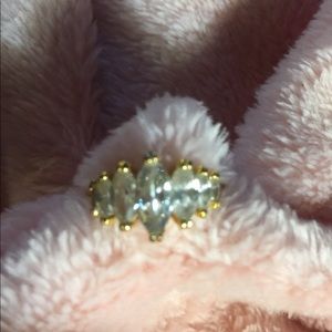 Vintage gold plated CZ RING SIZE 7